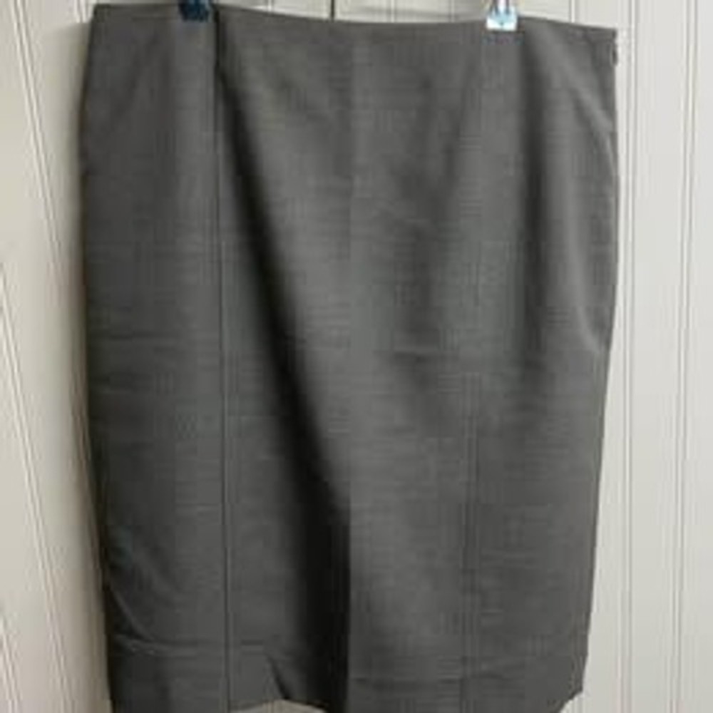 Kasper Separates Gray Pencil Skirt Size 12 Professional Lined Career Wear